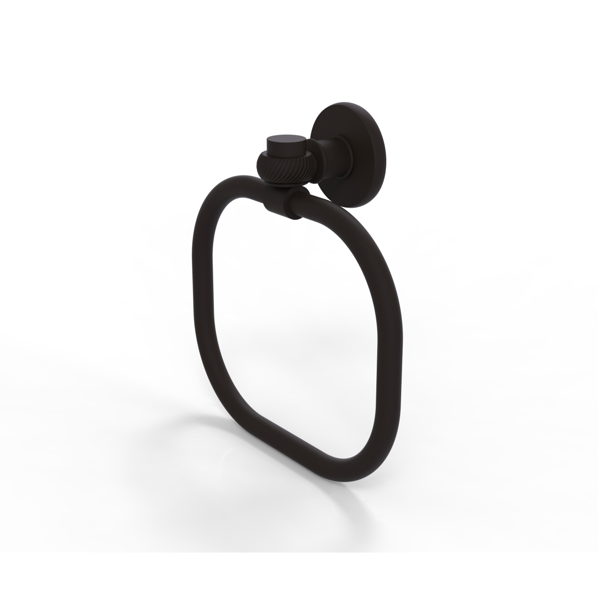 Picture of Allied Brass 2016T-ORB Continental Collection Towel Ring with Twist Accents, Oil Rubbed Bronze