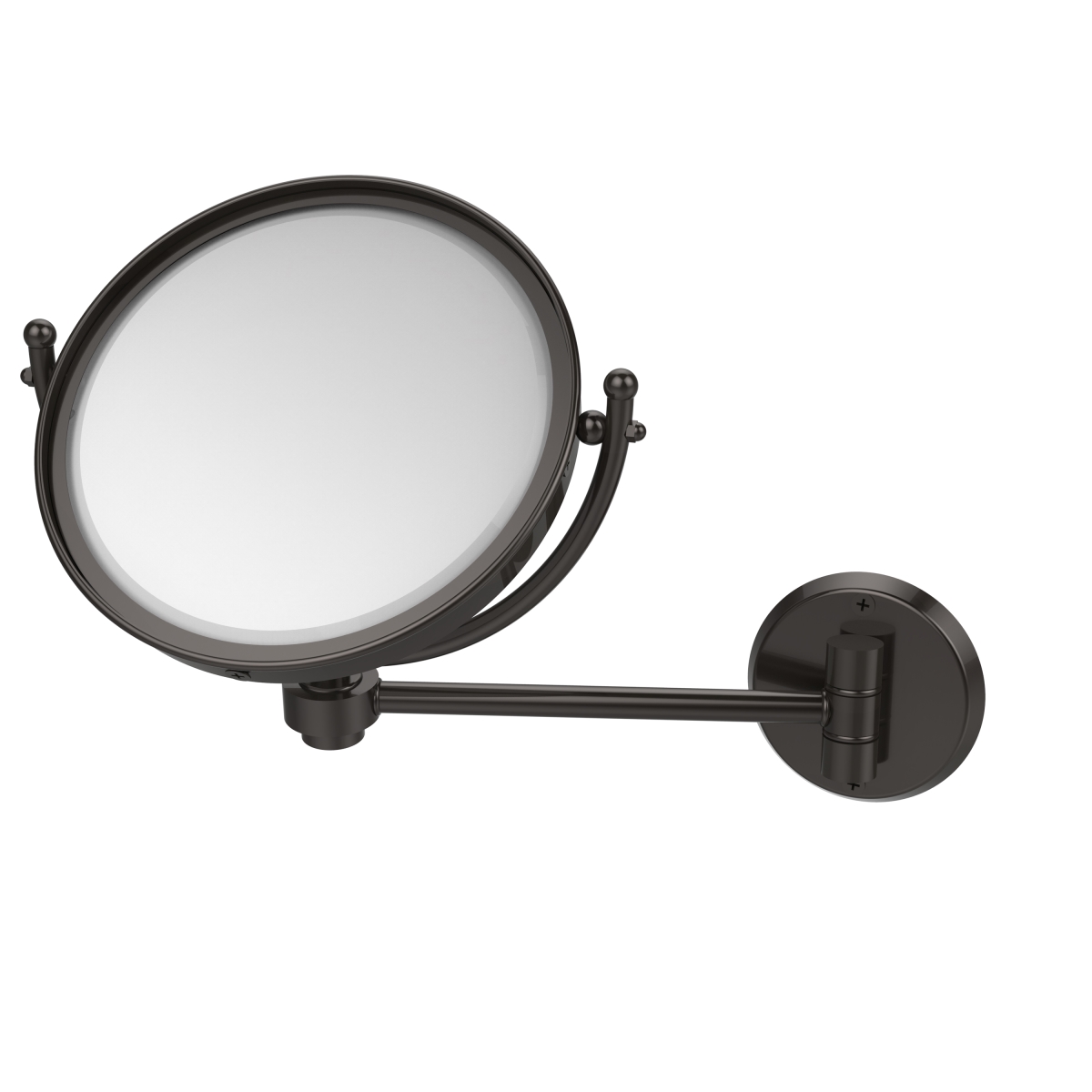 WM-5-2X-ORB Smooth Ring Style 8 in. Wall Mounted Make-Up Mirror 2X Magnification, Oil Rubbed Bronze -  Allied Brass, WM-5/2X-ORB