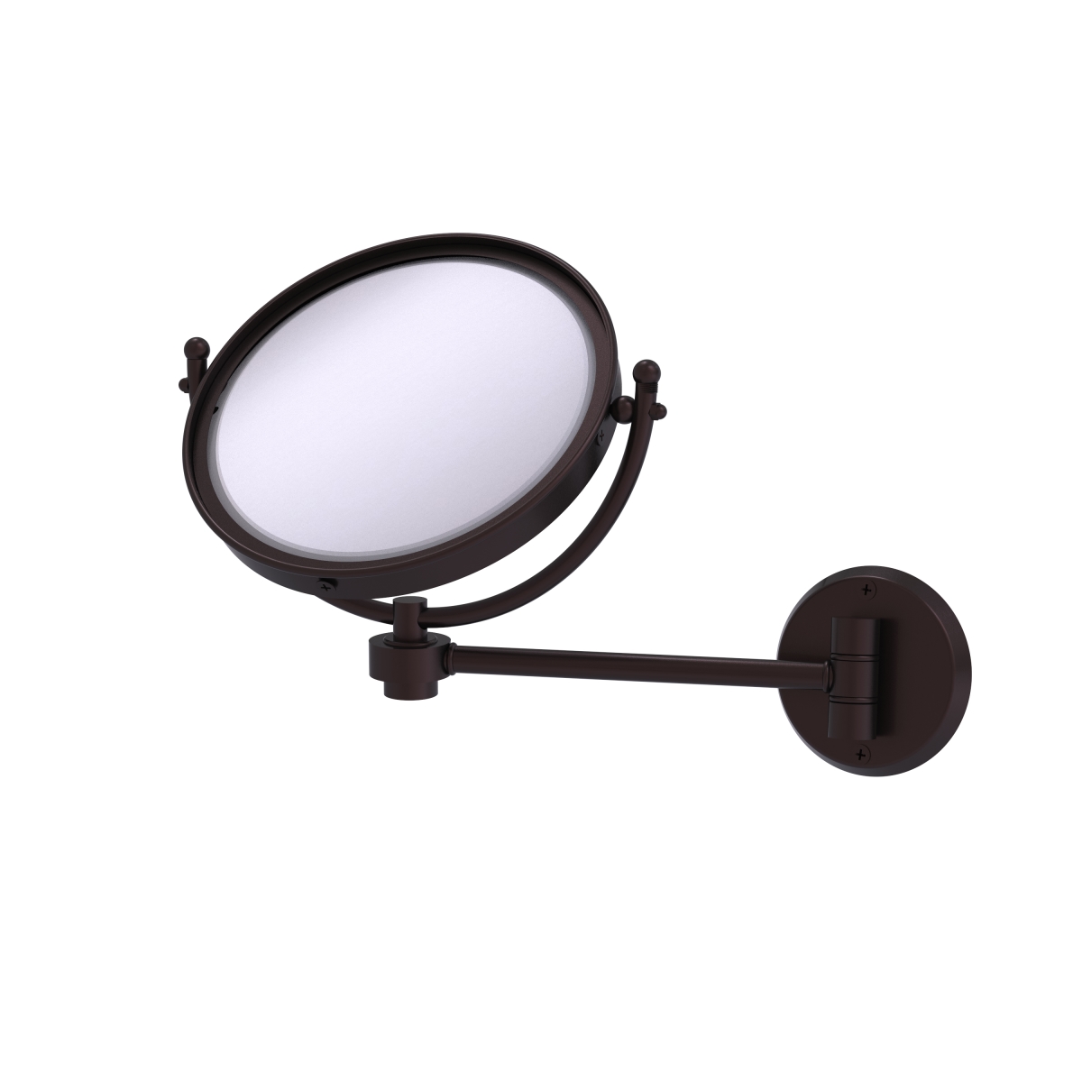 WM-5-3X-ABZ Smooth Ring Style 8 in. Wall Mounted Make-Up Mirror 3X Magnification, Antique Bronze -  Allied Brass, WM-5/3X-ABZ