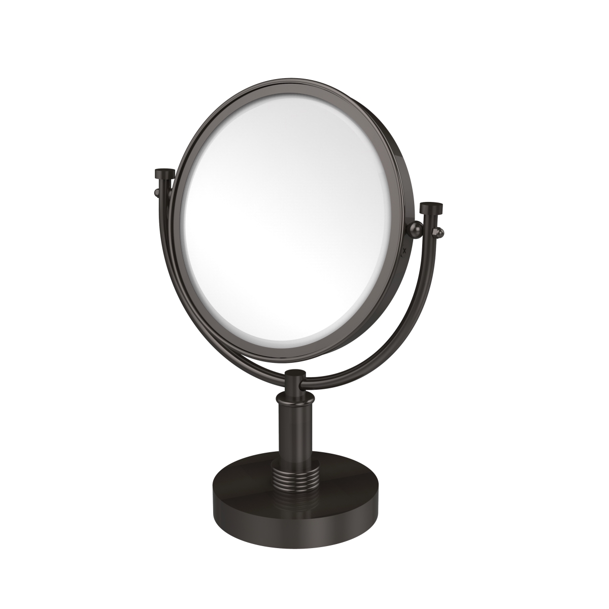 Picture of Allied Brass DM-4G-2X-ORB Grooved Ring Style 8 in. Vanity Top Make-Up Mirror 2X Magnification, Oil Rubbed Bronze