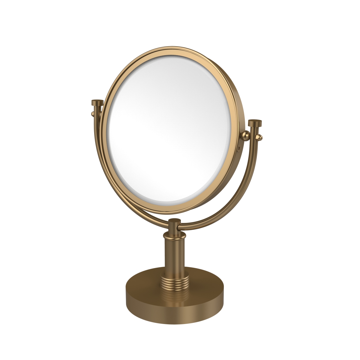 Picture of Allied Brass DM-4G-2X-BBR Grooved Ring Style 8 in. Vanity Top Make-Up Mirror 2X Magnification, Brushed Bronze