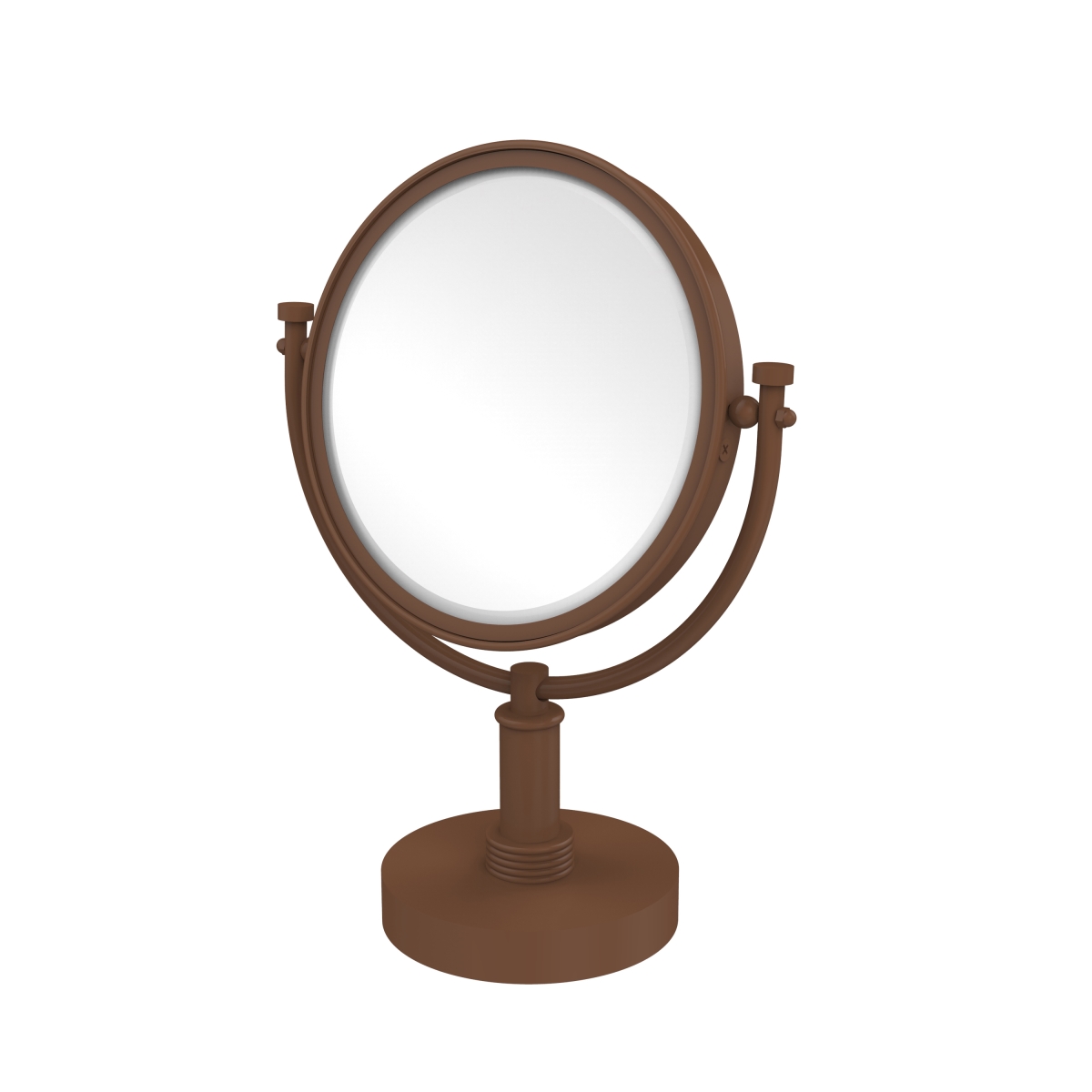 Picture of Allied Brass DM-4G-2X-ABZ Grooved Ring Style 8 in. Vanity Top Make-Up Mirror 2X Magnification, Antique Bronze