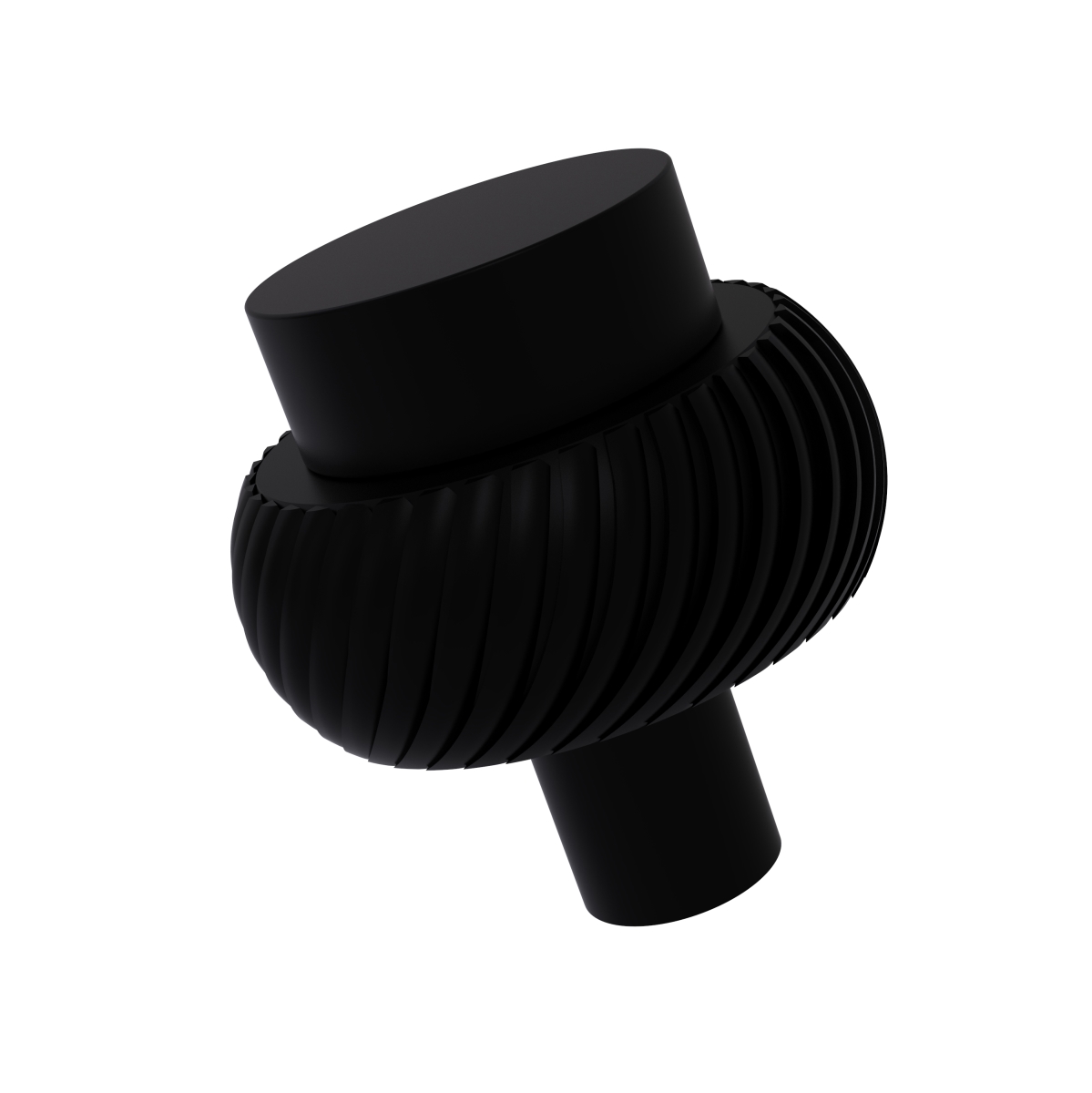 Picture of Allied Brass 101T-BKM Twisted Ring Style 1.50 in. Cabinet Knob&#44; Matte Black