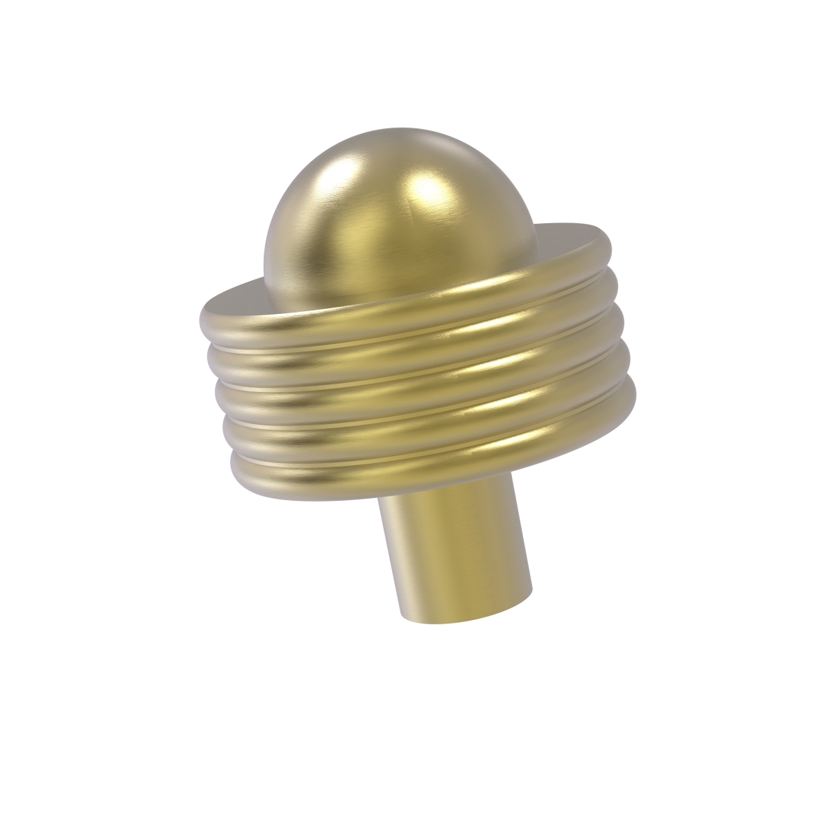 Picture of Allied Brass 101AG-SBR Grooved Ring Style 1.50 in. Cabinet Knob&#44; Satin Brass