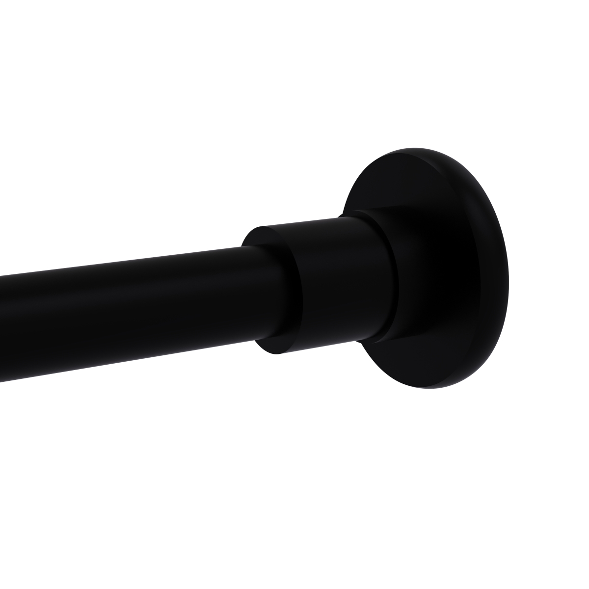 Picture of Allied Brass 1099-BKM Smooth Ring Style Shower Curtain Rod Brackets&#44; Matte Black