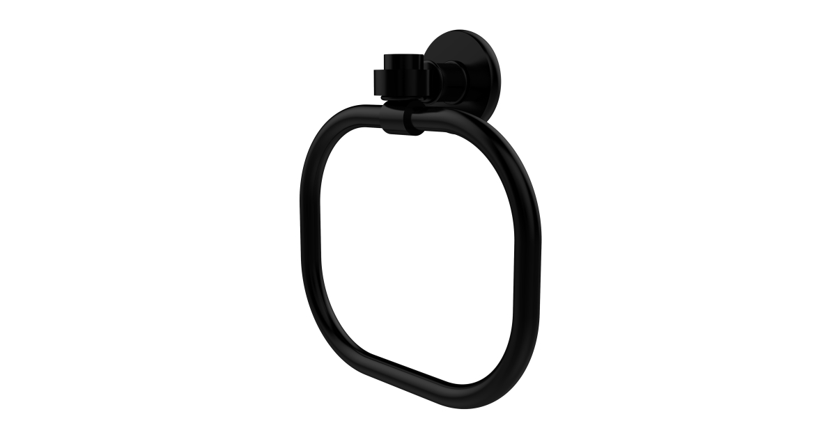 Picture of Allied Brass 2016-BKM Continental Collection Towel Ring, Matte Black