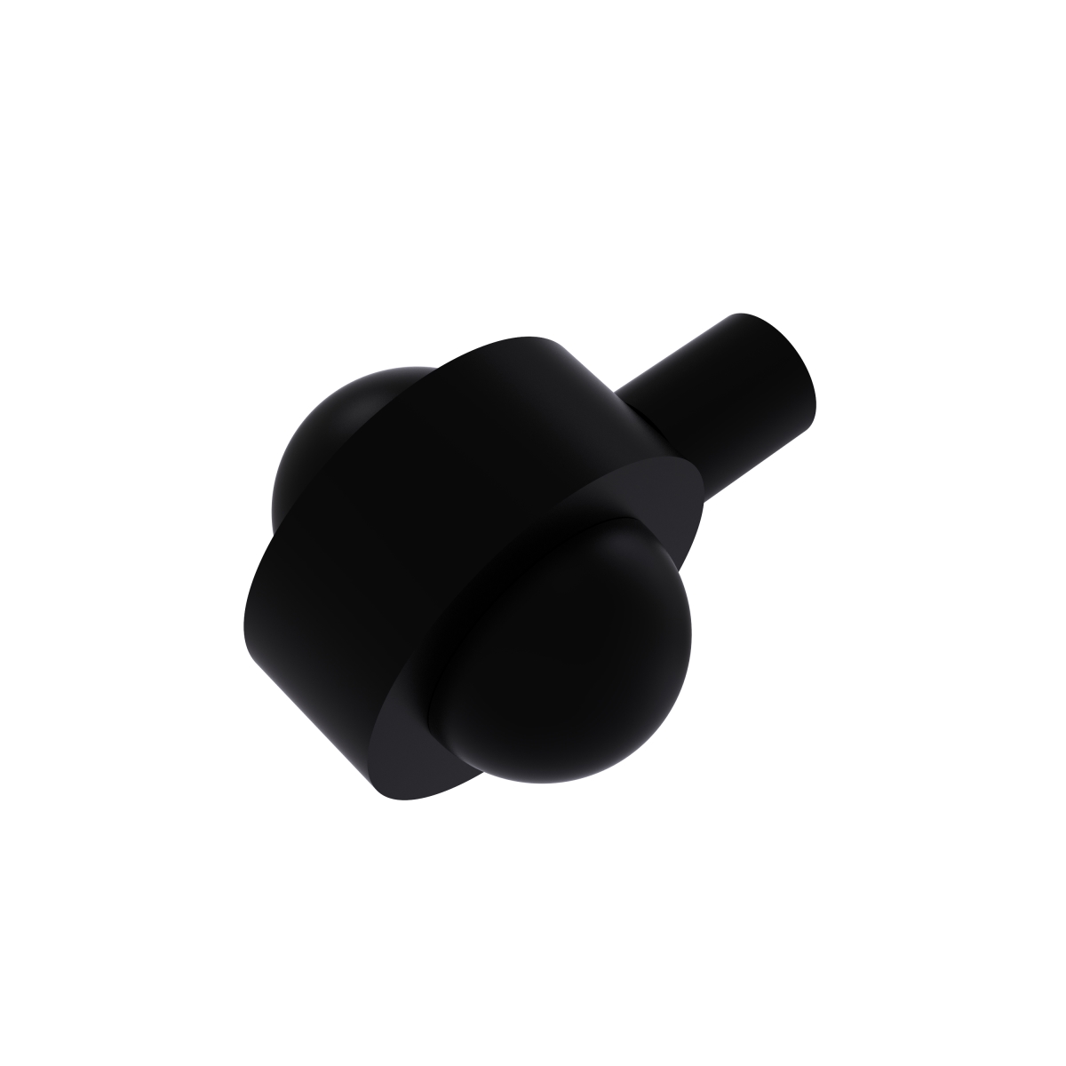 Picture of Allied Brass 102A-BKM Smooth Ring Style 1.50 in. Cabinet Knob&#44; Matte Black