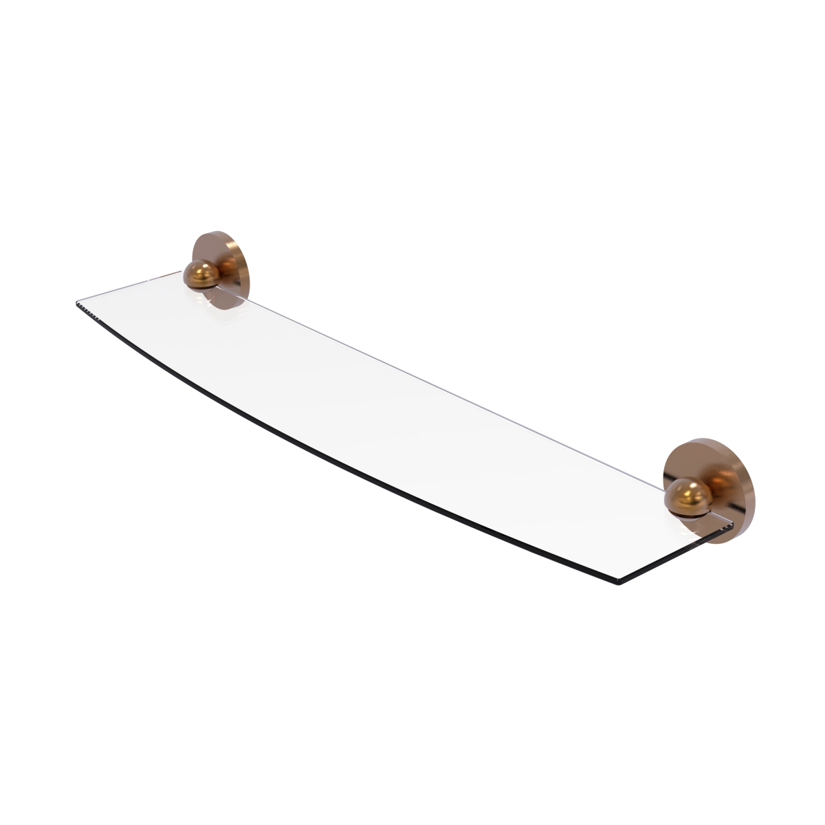 Picture of Allied Brass 1033-24-BBR Skyline Collection 24 in. Glass Shelf, Brushed Bronze