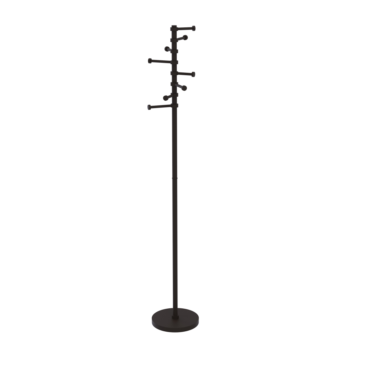 Picture of Allied Brass CS-1-ORB Free Standing Coat Rack with Six Pivoting Pegs, Oil Rubbed Bronze