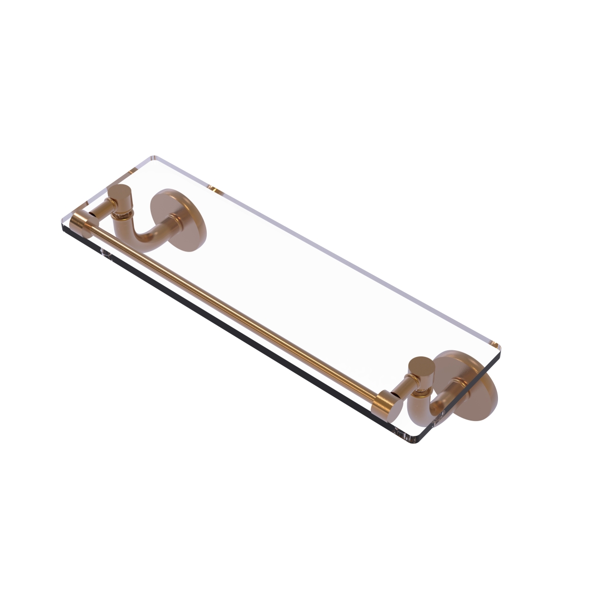Picture of Allied Brass RM-1-16-GAL-BBR Remi Collection 16 in. Glass Vanity Shelf with Gallery Rail&#44; Brushed Bronze