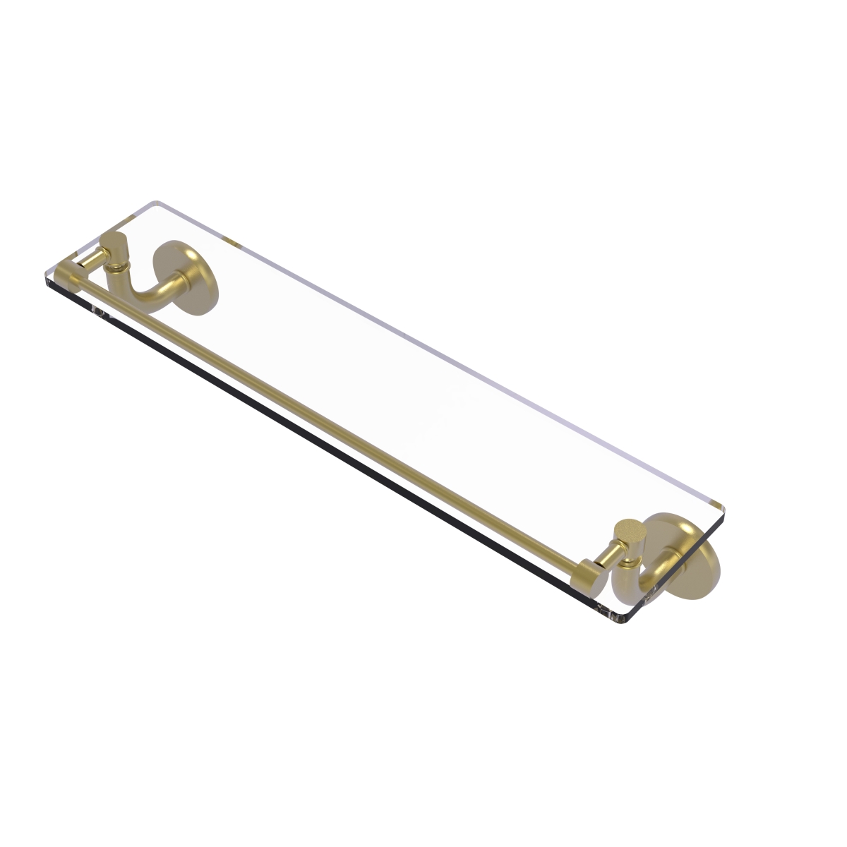 Picture of Allied Brass RM-1-22-GAL-SBR Remi Collection 22 in. Glass Vanity Shelf with Gallery Rail&#44; Satin Brass