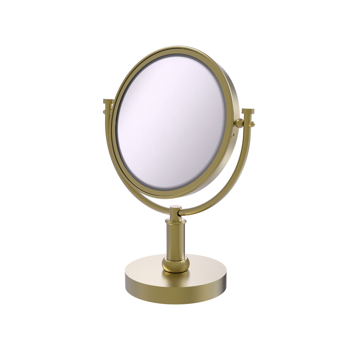 DM-4T-4X-SBR Twisted Ring Style 8 in. Vanity Top Make-Up Mirror 4X Magnification, Satin Brass -  Allied Brass, DM-4T/4X-SBR