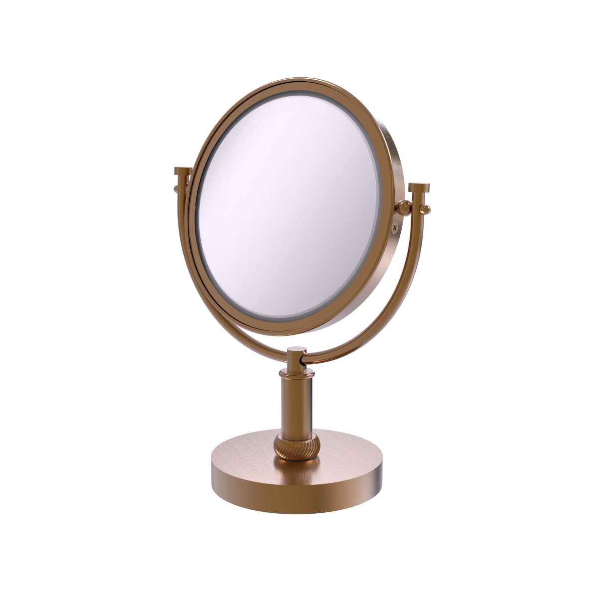 Picture of Allied Brass DM-4T-4X-BBR Twisted Ring Style 8 in. Vanity Top Make-Up Mirror 4X Magnification, Brushed Bronze
