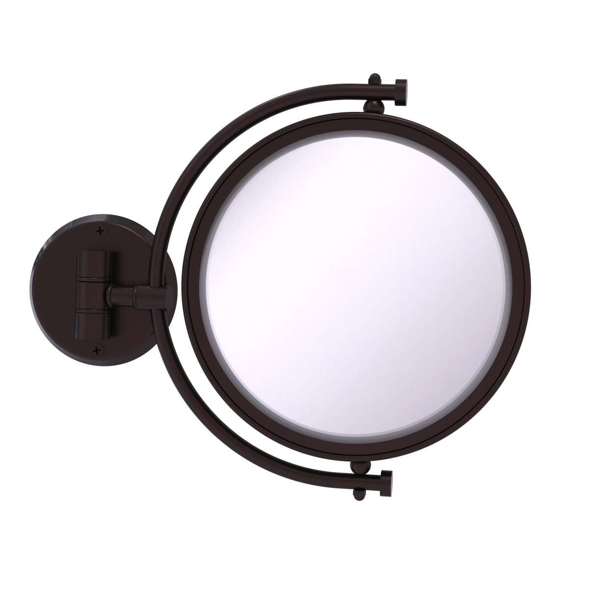 WM-4-3X-ABZ Smooth Ring Style 8 in. Wall Mounted Make-Up Mirror 3X Magnification, Antique Bronze -  Allied Brass, WM-4/3X-ABZ