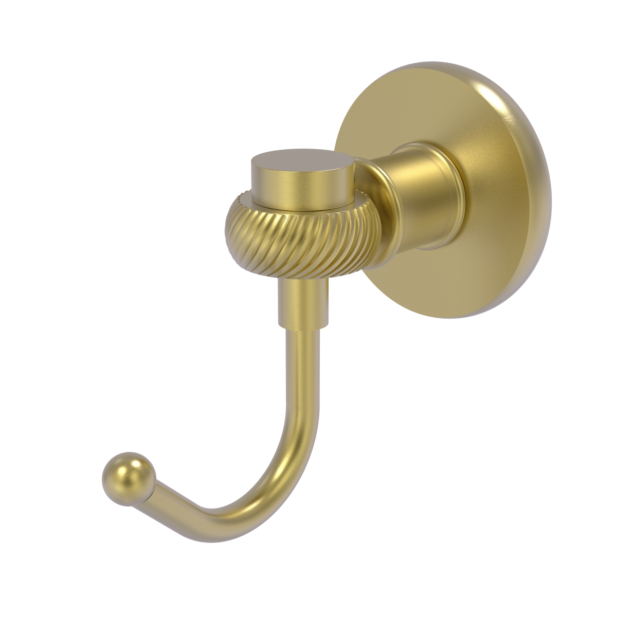 Picture of Allied Brass 2020T-SBR Continental Collection Robe Hook with Twist Accents, Satin Brass