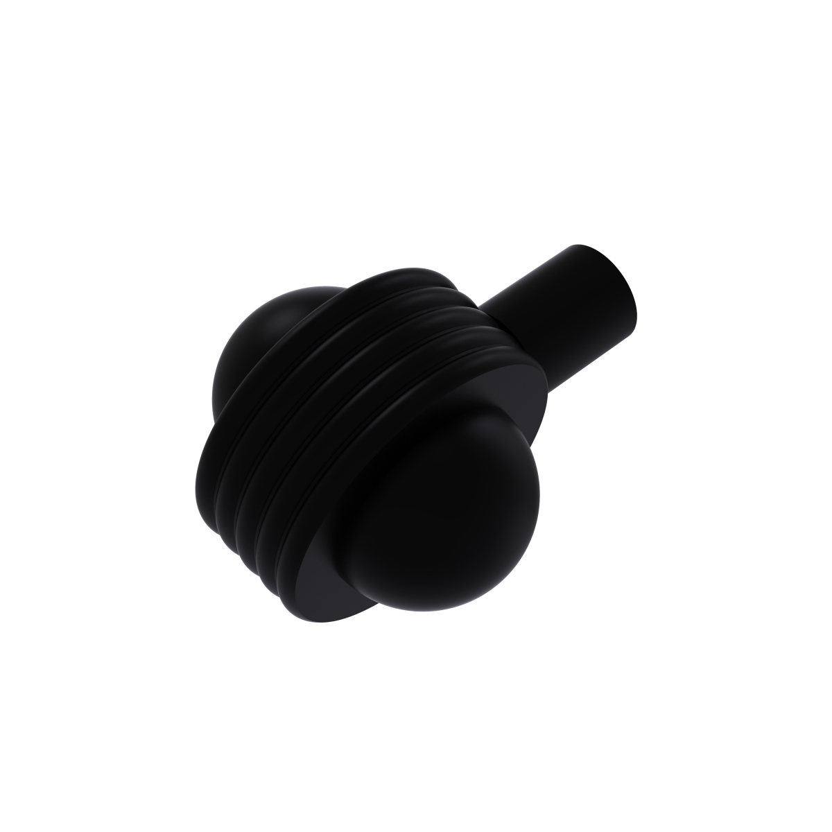 Picture of Allied Brass 102AG-BKM Grooved Ring Style 1.50 in. Cabinet Knob&#44; Matte Black