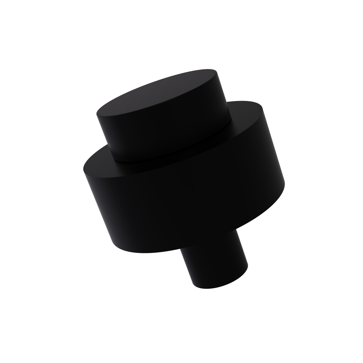 Picture of Allied Brass 101-BKM Smooth Ring Style 1.50 in. Cabinet Knob&#44; Matte Black