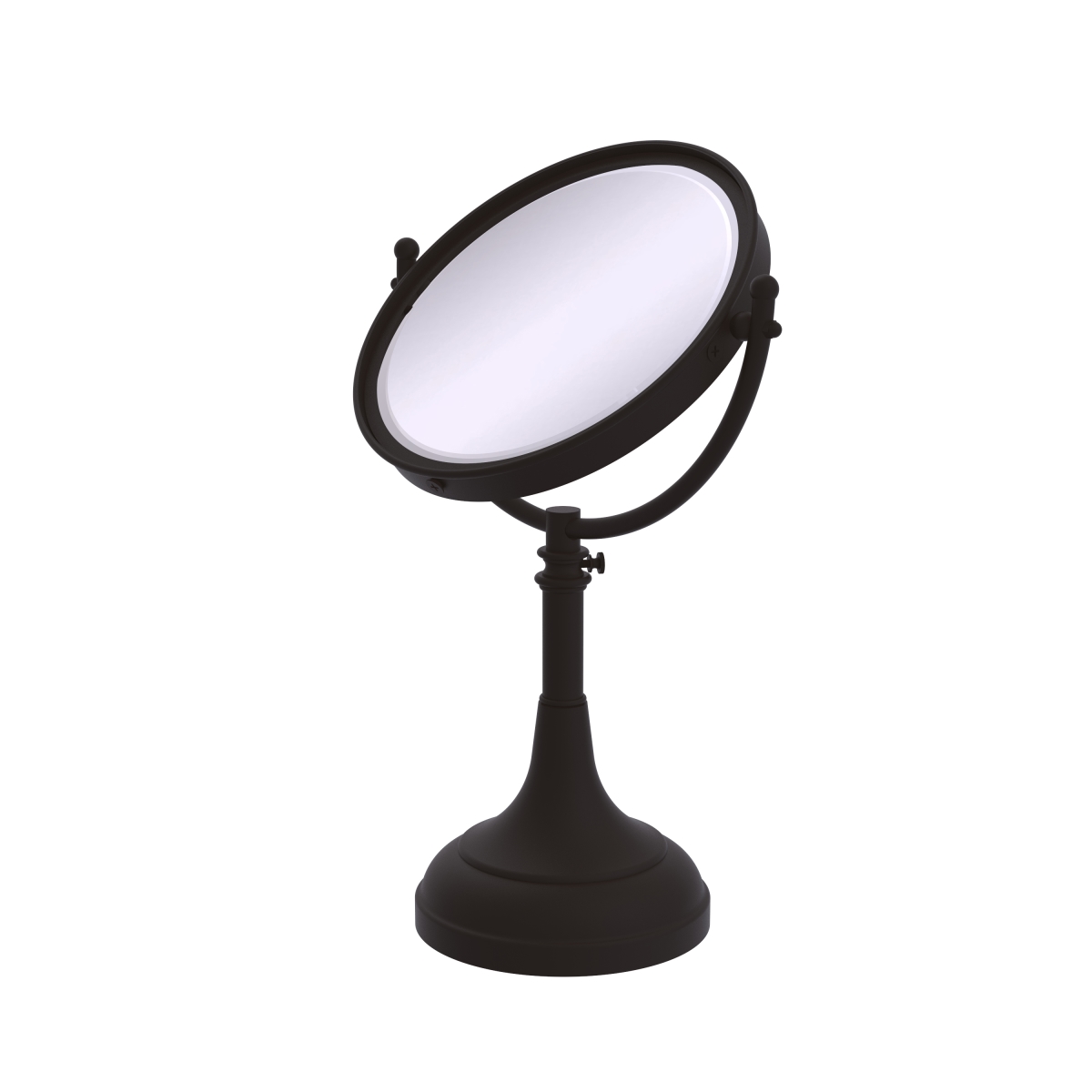 Picture of Allied Brass DM-1-2X-ORB Height Adjustable 8 in. Vanity Top Make-Up Mirror 2X Magnification, Oil Rubbed Bronze