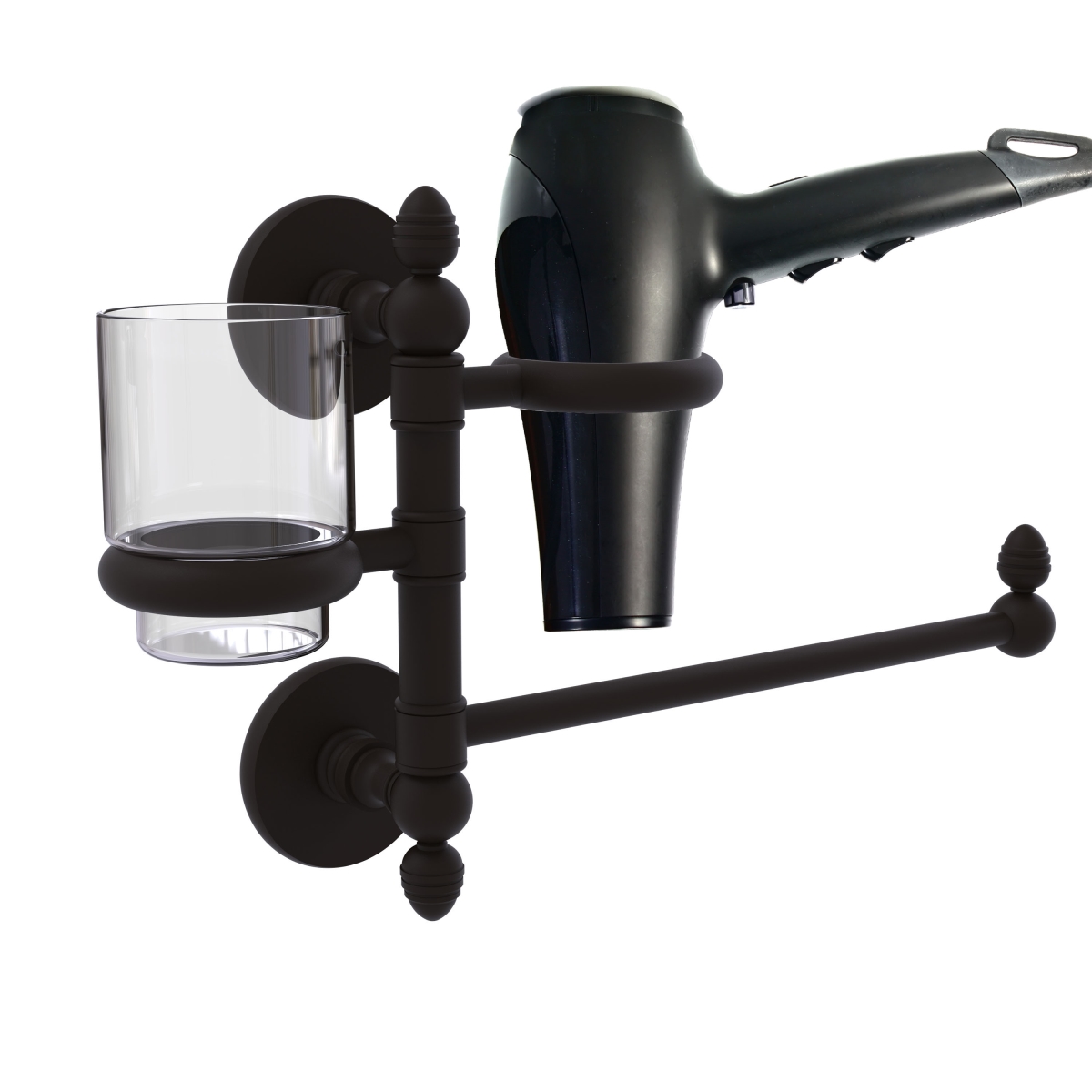 Picture of Allied Brass P1000-GTBD-1-ORB Prestige Skyline Collection Hair Dryer Holder & Organizer&#44; Oil Rubbed Bronze