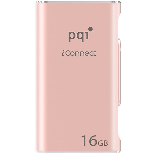 Picture of PQI 6I01-016GR4001 iConnect Apple MFi 16 GB Mobile Flash Drive with Lightning Connector for iPhones, iPads, iPod, Mac & PC USB 3.0 - Rose Gold