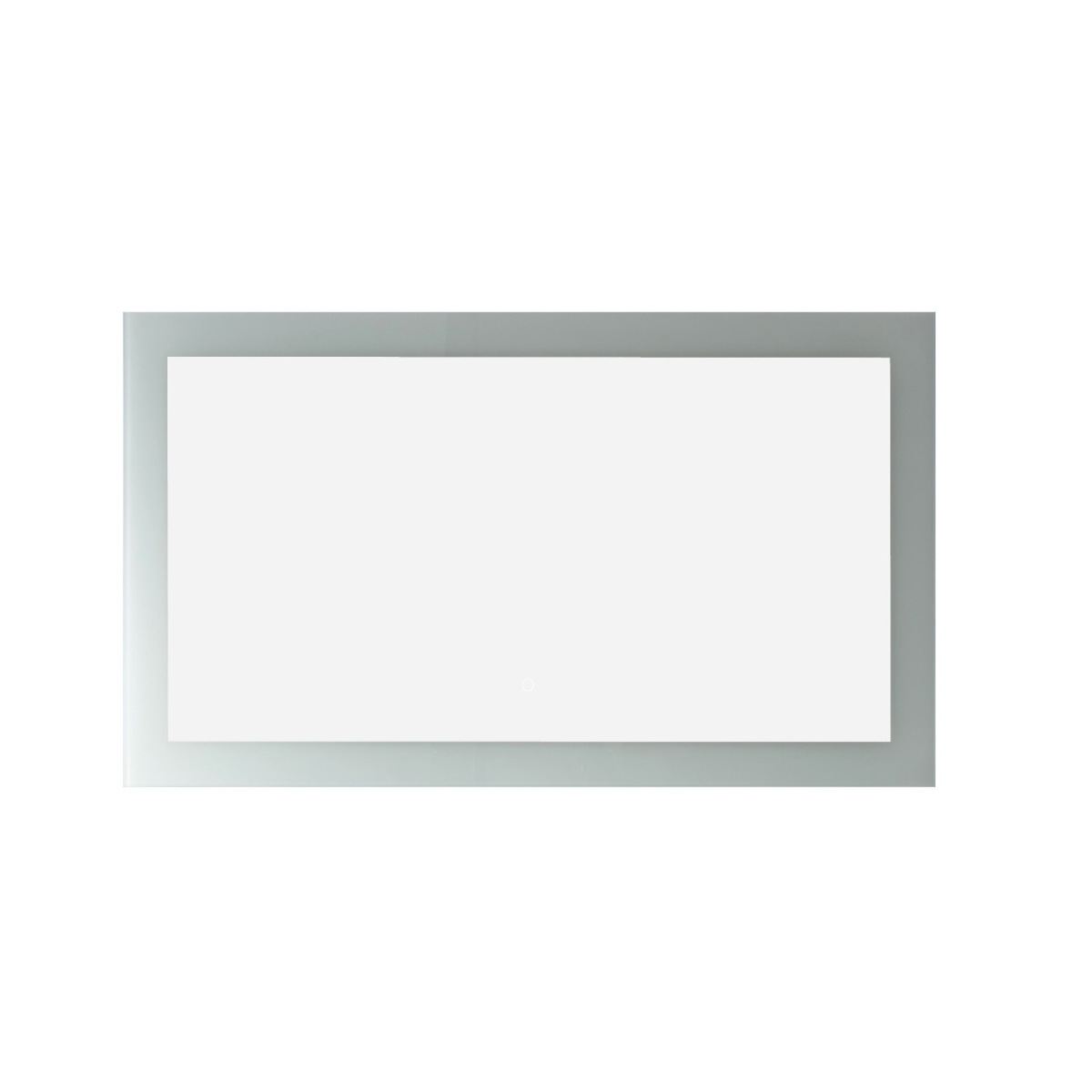 48 in. Rectangle LED Lighted Accent Bathroom & Vanity Wall Mirror, Silver