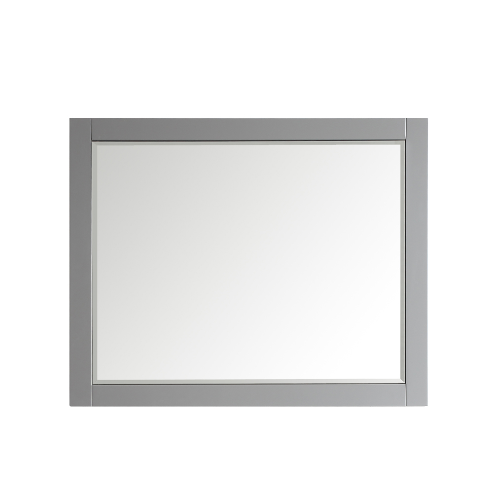 V 713048-MIR-GR-N 48 in. Florence Rectangular Bathroom & Vanity Framed Wall Mirror, Grey -  INNOVA