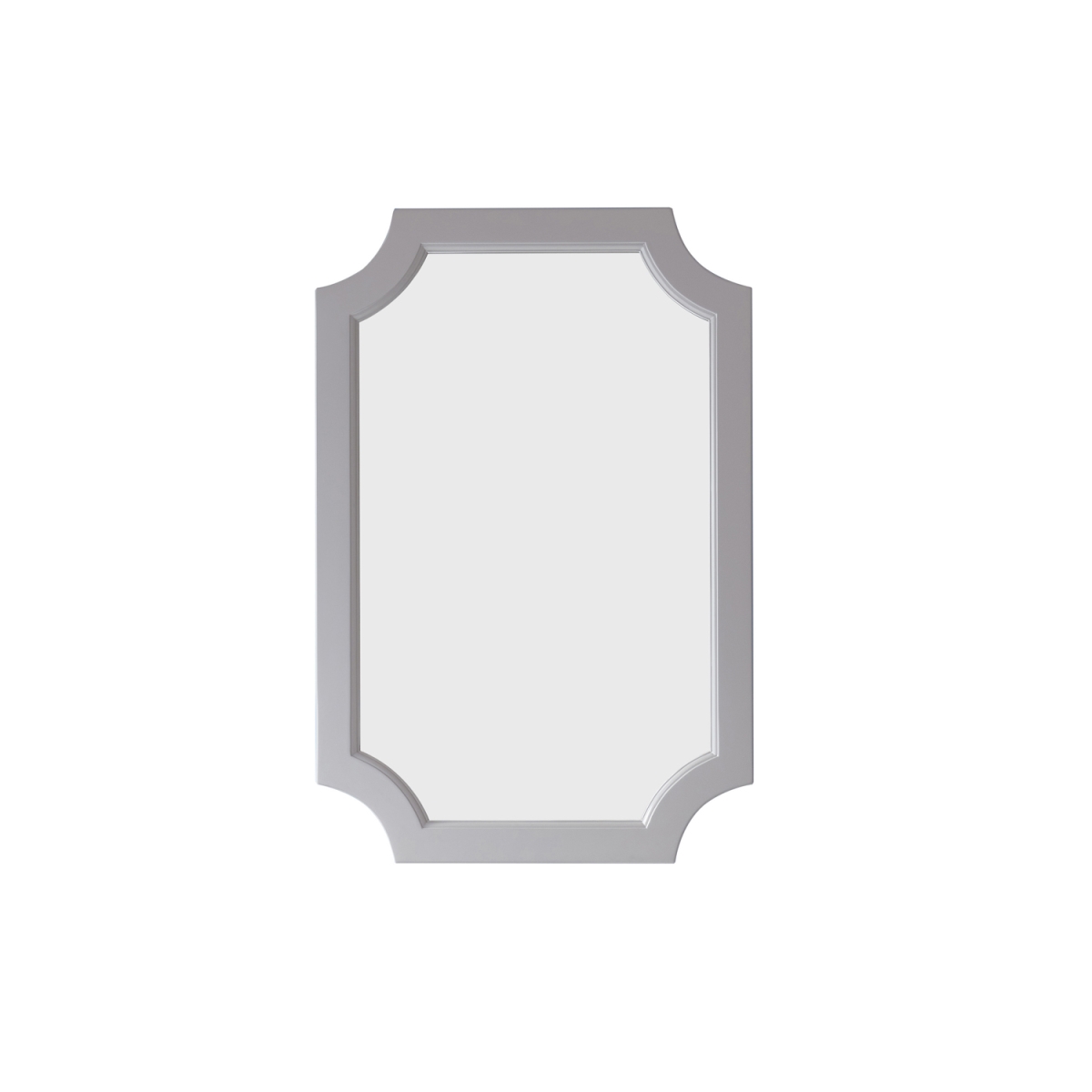 24 in. Grossetto Irregular Farmhouse Bathroom & Vanity Framed Wall Mounted Mirror, Paris Grey