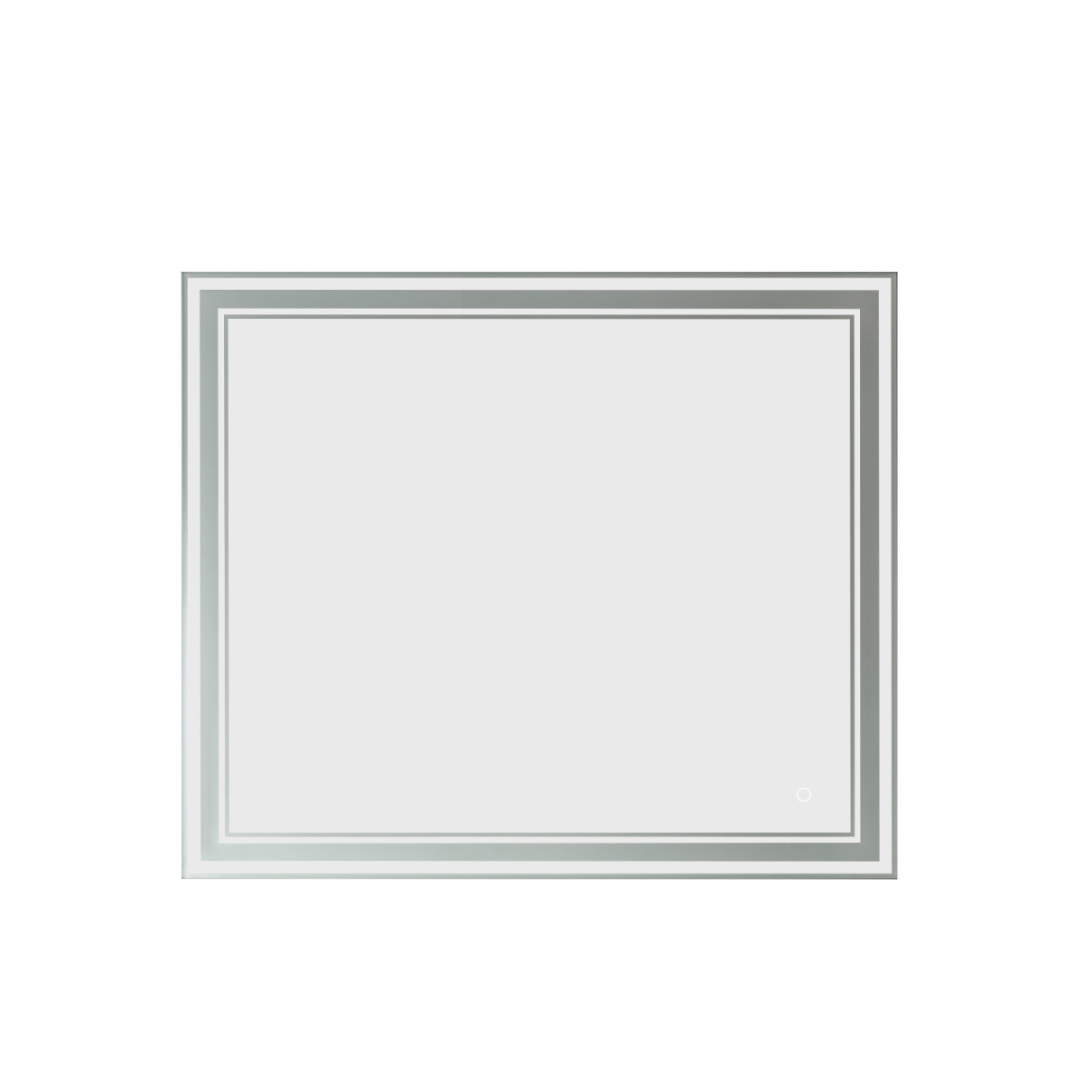 36 in. Rectangle LED Lighted Accent Bathroom & Vanity Wall Mirror, Silver