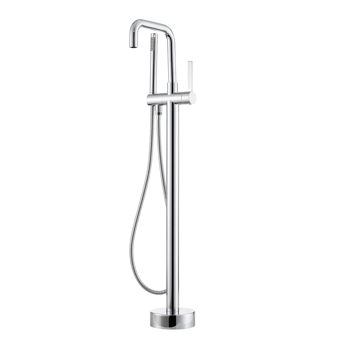 V 109215-BTF-PC Delara Freestanding Chrome Tub Faucet with Hand Shower, Polished Chrome -  Vinnova