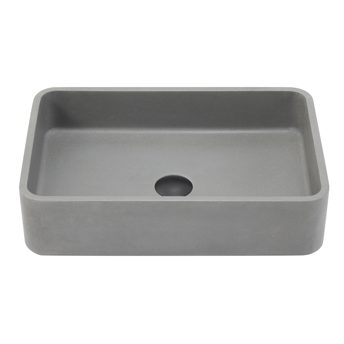 Gray Handmade Rectangular Vessel Bathroom Sink -  Vinnova, 9259-BAS-GR