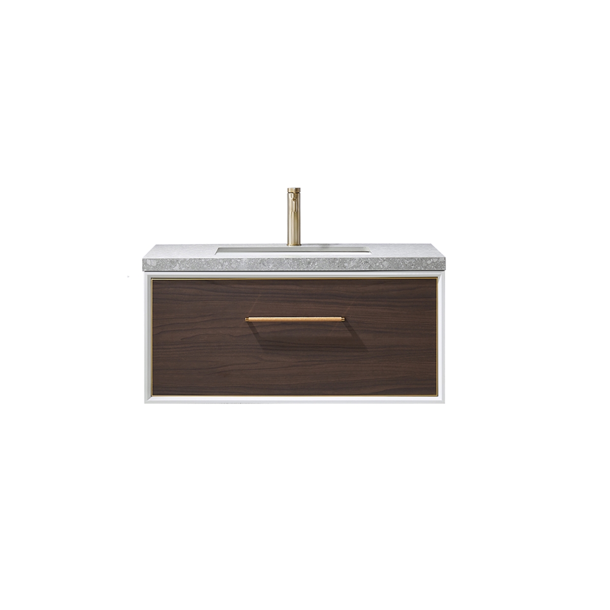 V 705336-PR-NS-NM 36 in. Caparroso Single Sink Bathroom Vanity, Dark Walnut with Grey Sintered Stone Top -  INNOVA