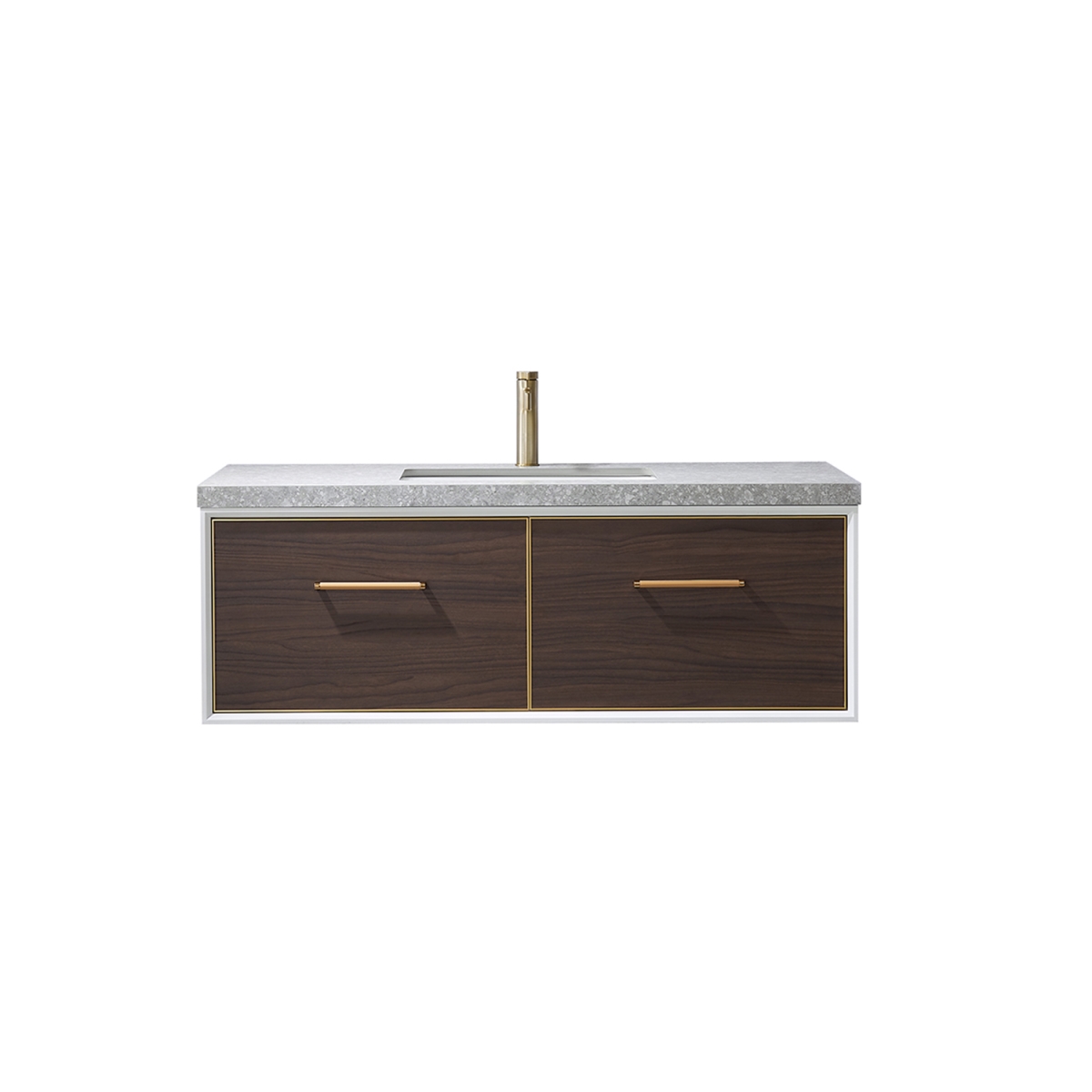 V 705348-PR-NS-NM 48 in. Caparroso Single Sink Bathroom Vanity, Dark Walnut with Grey Sintered Stone Top -  INNOVA