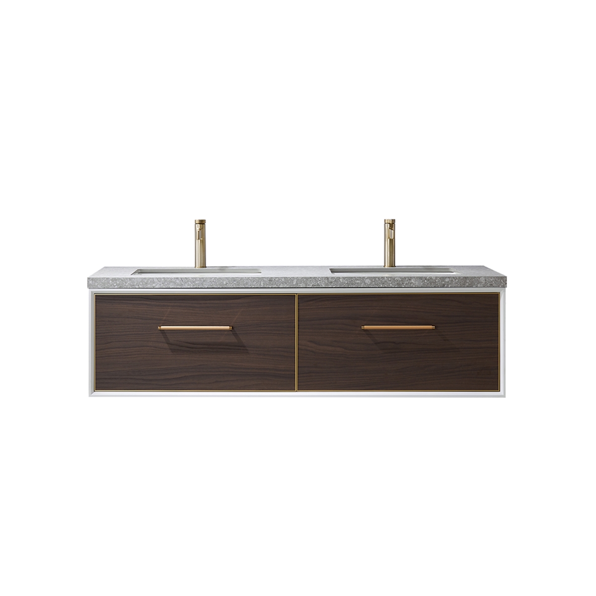 V 705360-PR-NS-NM 60 in. Caparroso Double Sink Bathroom Vanity, Dark Walnut with Grey Sintered Stone Top -  INNOVA