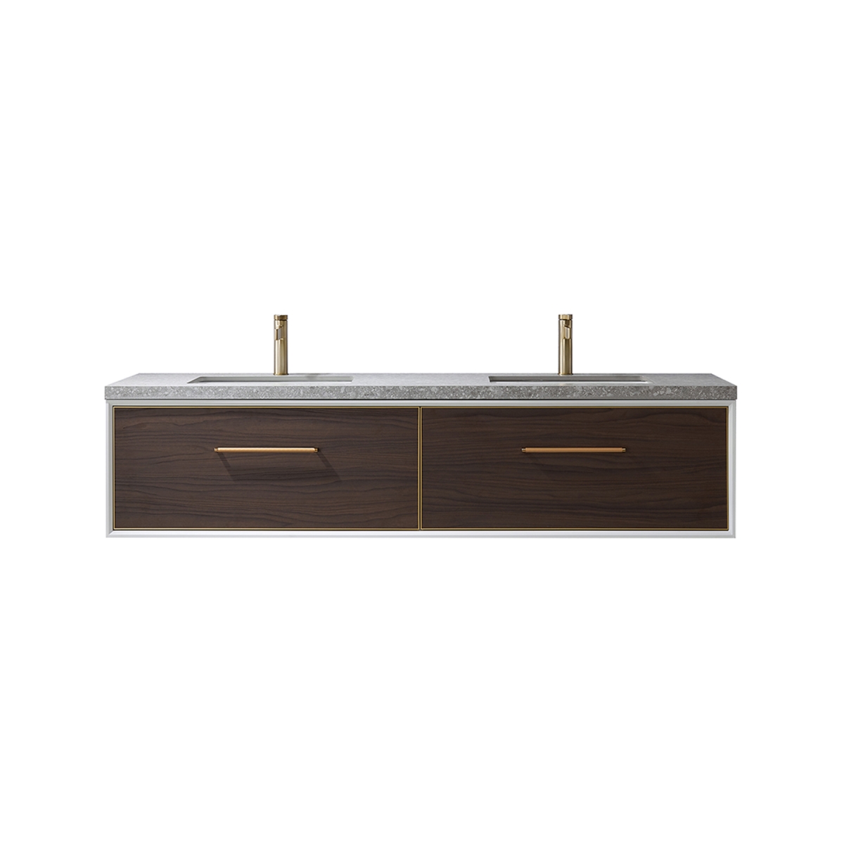 V 705372-PR-NS-NM 72 in. Caparroso Double Sink Bathroom Vanity, Dark Walnut with Grey Sintered Stone Top -  INNOVA