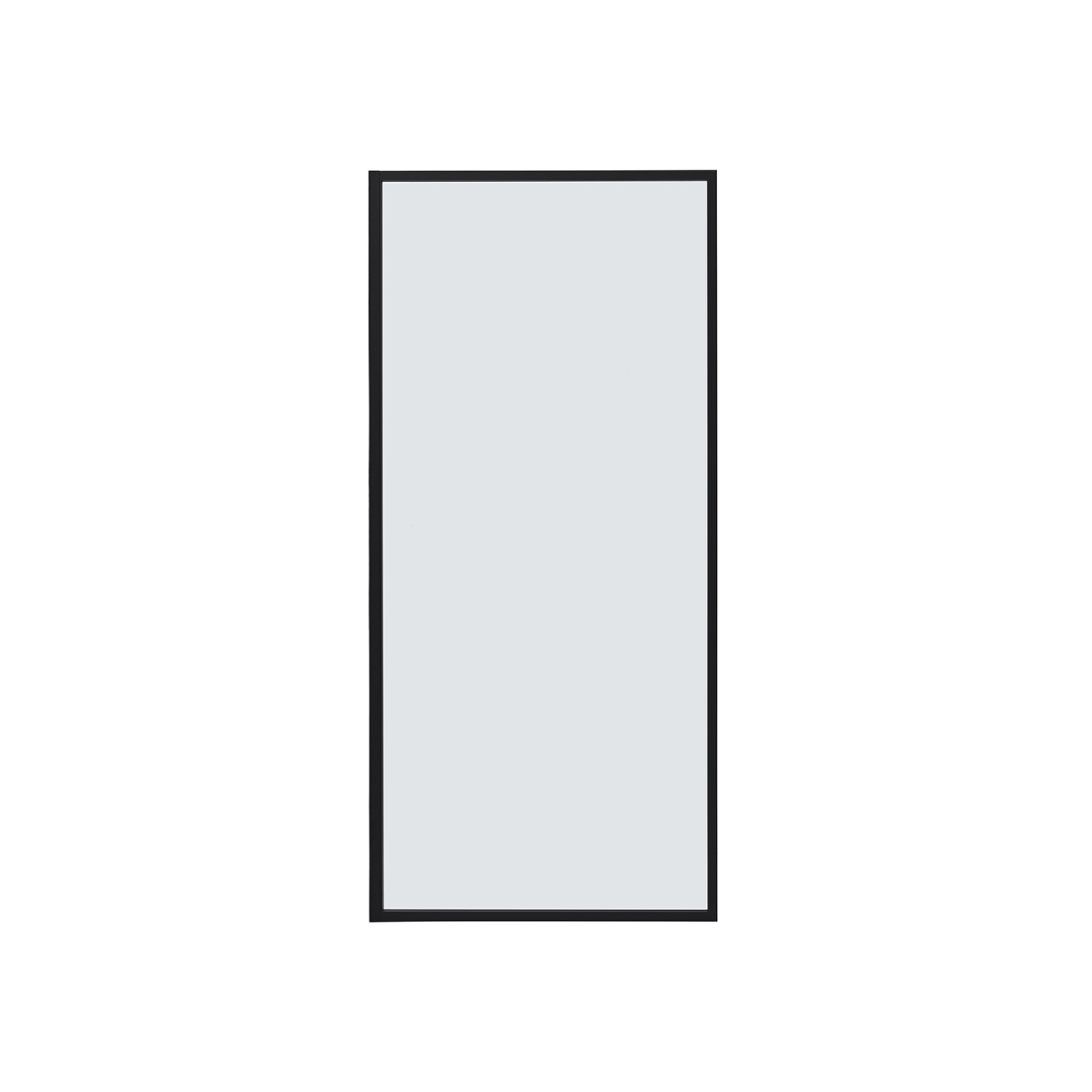 34 x 74 in. Arcos Framed Fixed Glass Panel, Matte Black