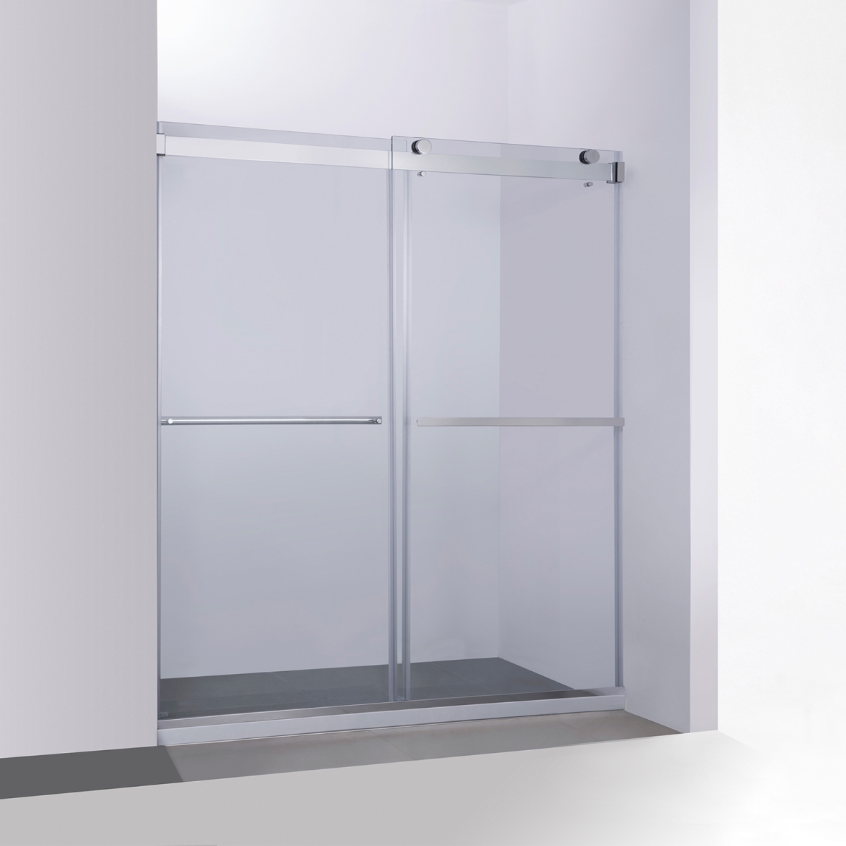 V 301068-BP-PC 68 x 76 in. Spezia Double Sliding Frameless Shower Door, Polished Chrome -  INNOVA