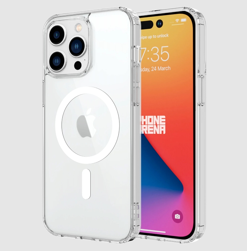 Picture of AMPD AA-IPH15PROMAX-MAG-CLEAR TPU & Acrylic Crystal Clear Magsafe Case for Apple iPhone 15 Pro Max