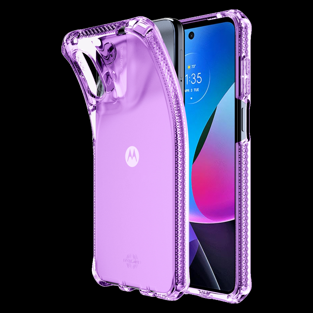 Picture of Itskins MTFG-SPECM-LIPP Spectrum-R Clear Case for Motorola Moto G Play 2024 - Light Purple