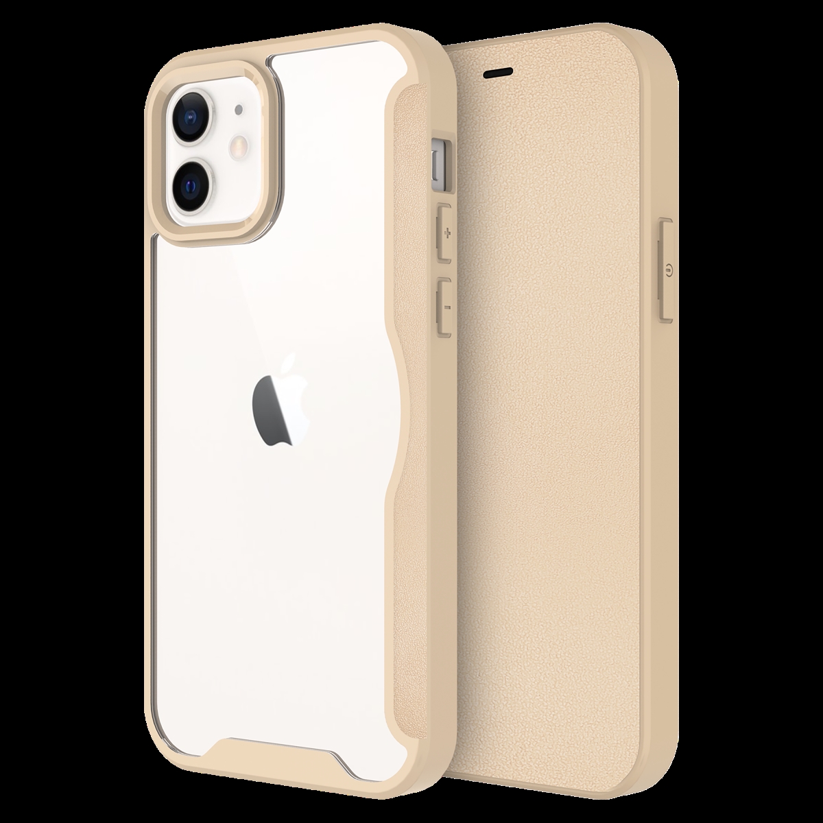 Picture of Ampd AA-IPH12-TPUWALLET-TAN TPU & Acrylic Flip Wallet Case for Apple iPhone 12 - Tan