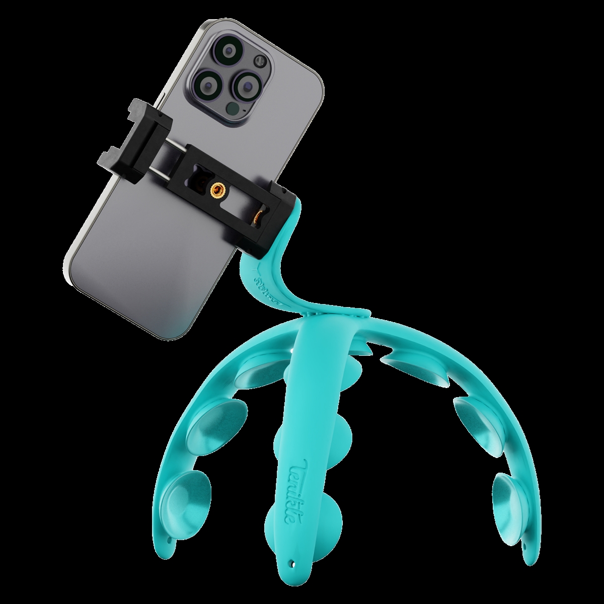 Picture of Tenikle TPRO-01-TEA Pro Bendable Suction Cup Tripod Mount - Teal
