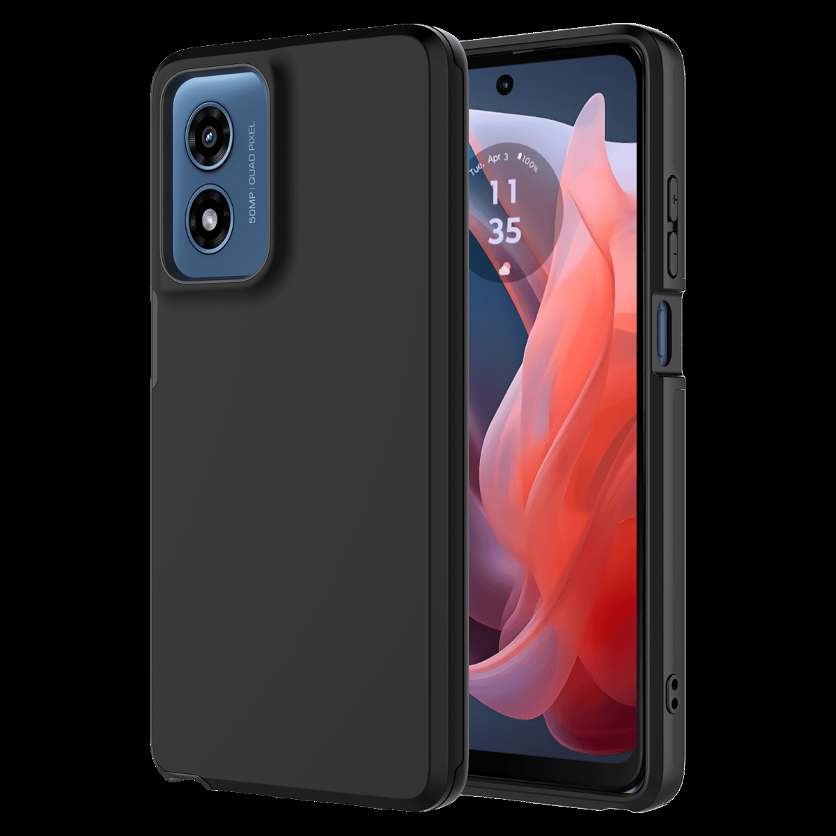 Picture of Ampd AA-GSTYLUS5G24-CLASSICLSIM-BLK Dual Layer Soft Touch Classic Slim Case for Motorola Moto G Stylus 5G 2024 - Black