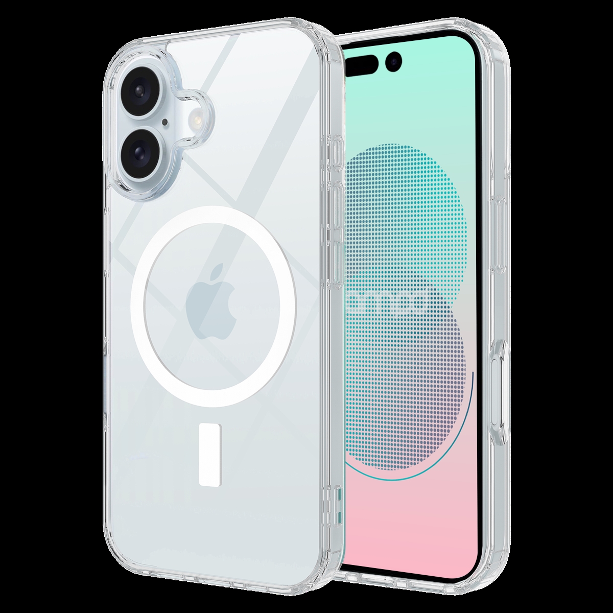 Picture of Ampd AA-IPH16-MAG-CRYSTALCLR TPU & Acrylic Crystal Magsafe Case for Apple iPhone 16 - Clear