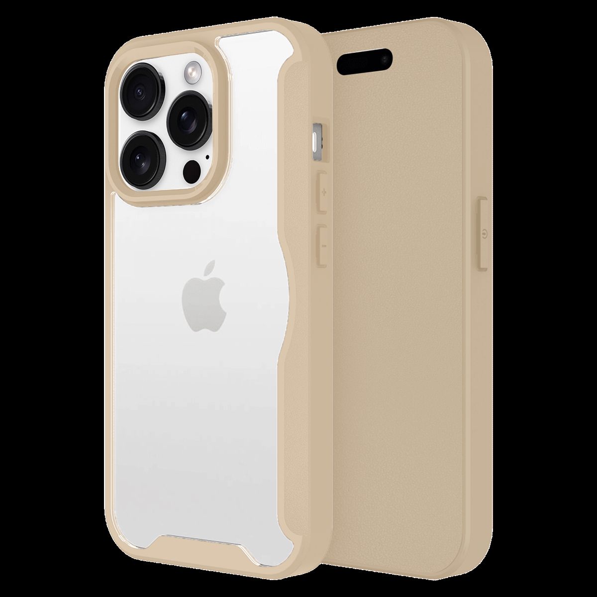 Picture of Ampd AA-IPH16PMAX-FLIPWALLET-TAN TPU & Acrylic Wallet Flip Magsafe Case for Apple iPhone 16 Pro Max - Tan