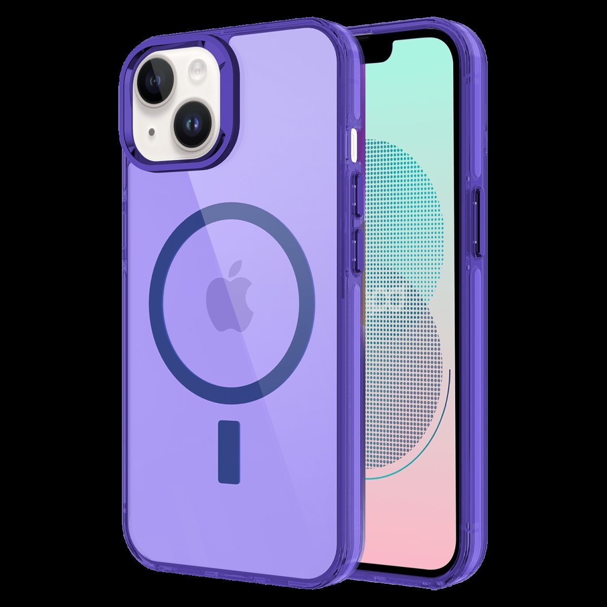 Picture of Ampd AA-IPH13-CLRPOPMAG-PRP TPU & Acrylic Drop Magsafe Case for Apple iPhone 13 - Purple