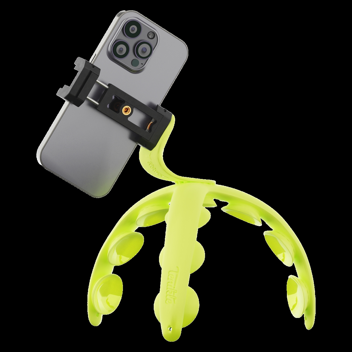 Picture of Tenikle TPRO-01-YEL Pro Bendable Suction Cup Tripod Mount - Turbo Yellow