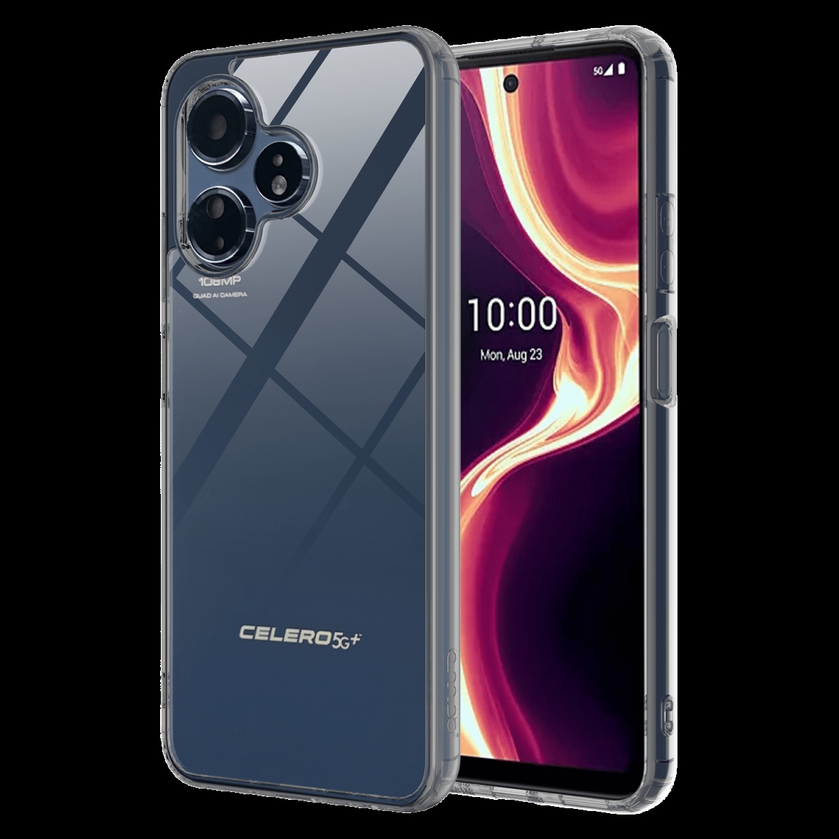 Picture of Ampd AA-3PLSCELERO-TPUBUMPER-BLK TPU & Acrylic Crystal Clear Case with Bumper for Celero 5G Plus Gen 3 - Black