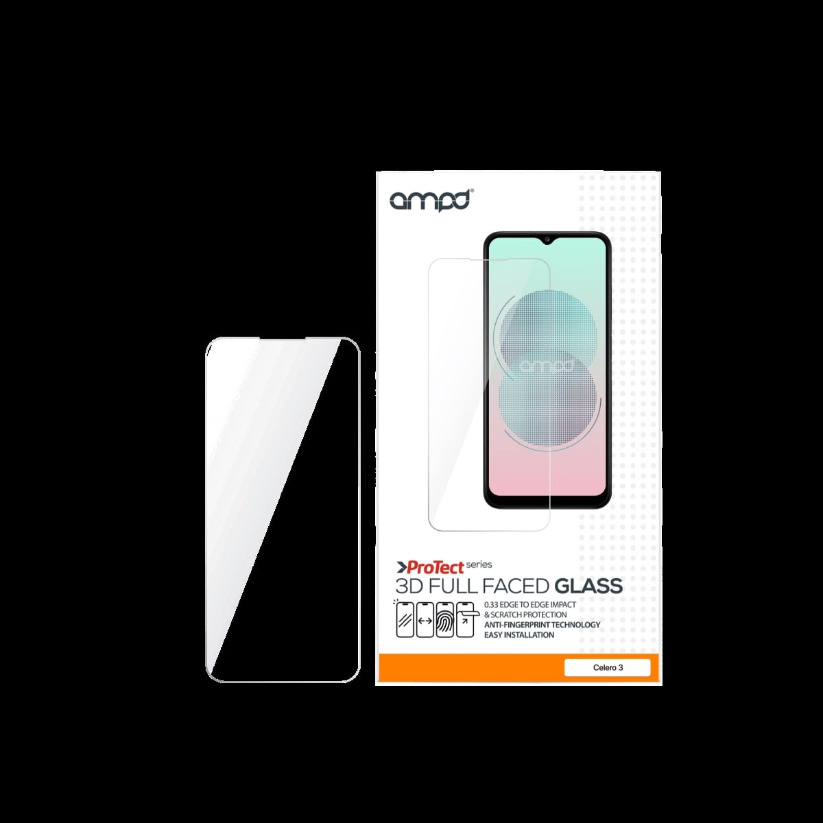 AA-CELERO3-33SINGLE 0.33 Hardened Tempered Glass Screen Protector for Boost Celero 5G Gen 3 - Clear
