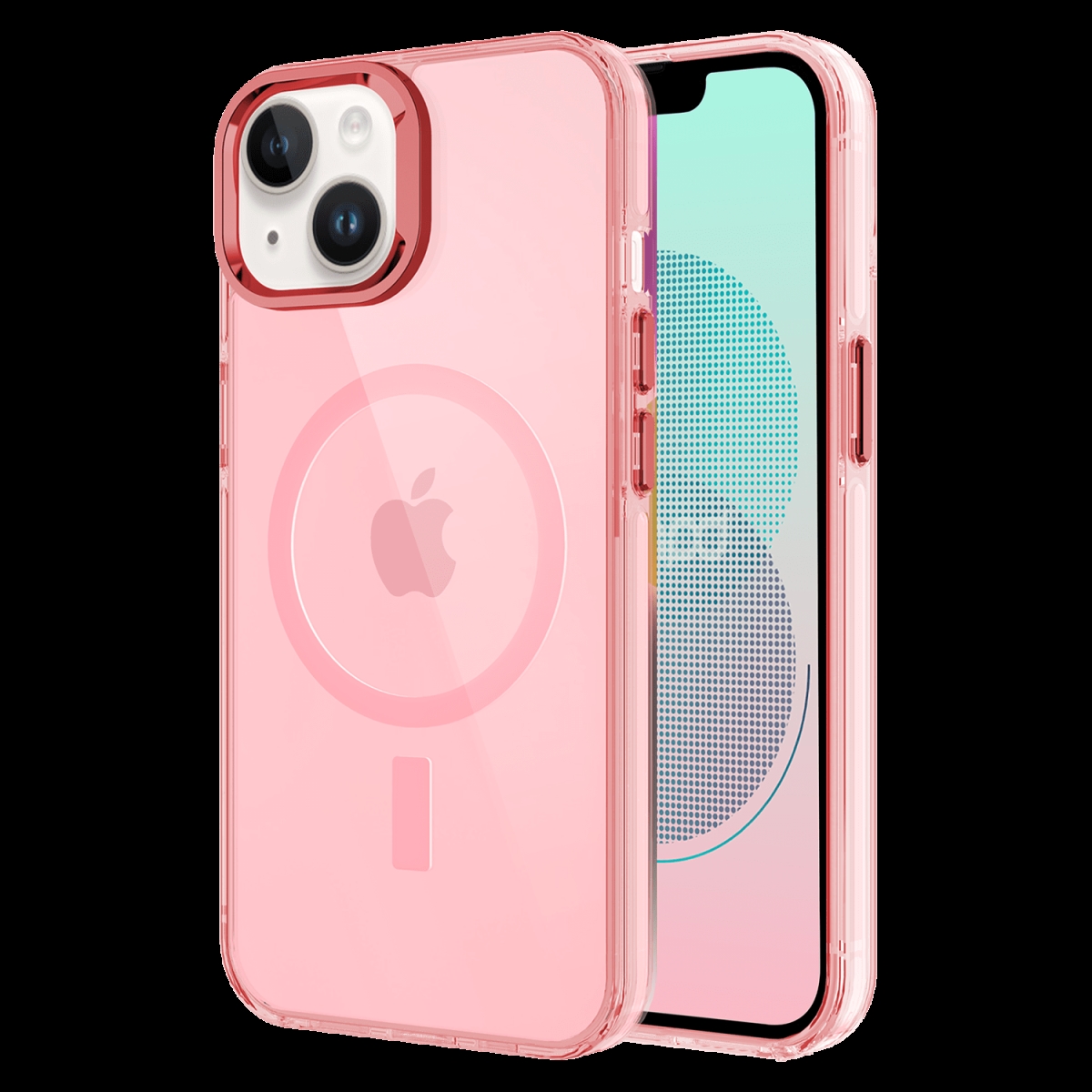 Picture of Ampd AA-IPH13-CLRPOPMAG-PNK TPU & Acrylic Drop Magsafe Case for Apple iPhone 13 - Pink