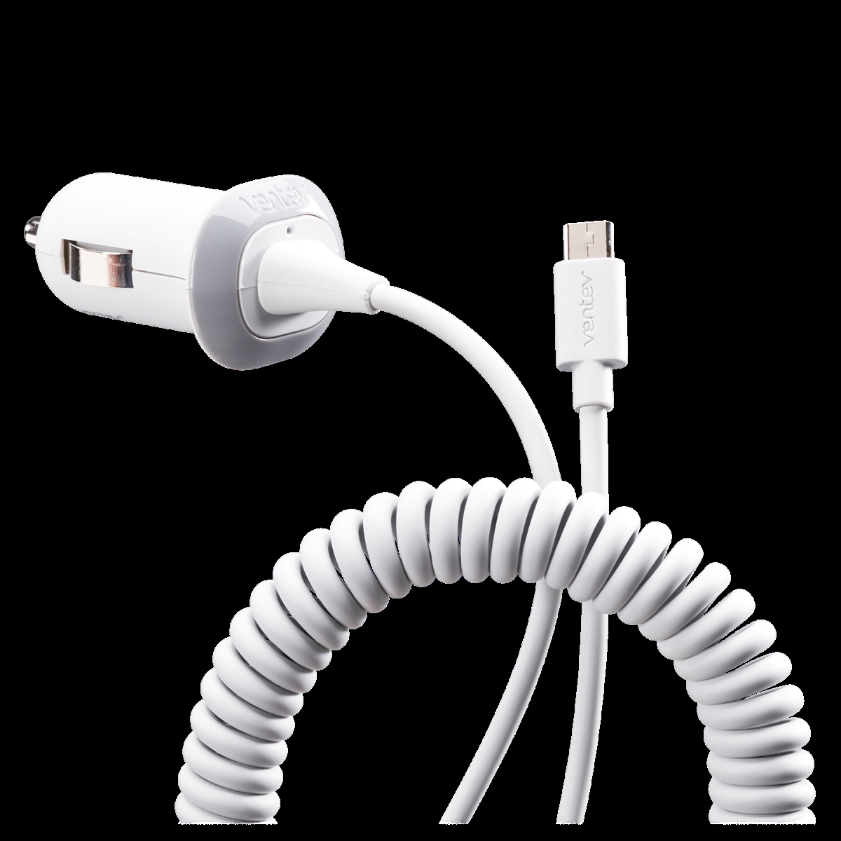 Picture of Ventev DP121CMCRFW18VNV 10W Dash 121C Car Charger for Micro USB Devices - White