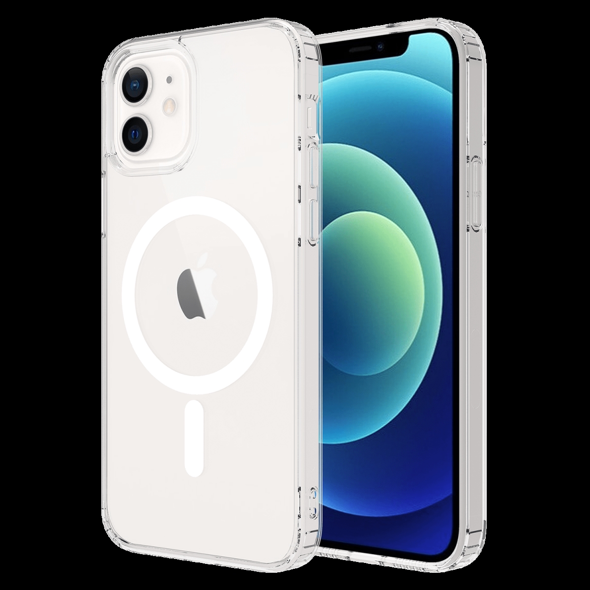 Picture of Ampd AA-IPH12-MAGTPU-CLEAR TPU & Acrylic Hard Shell Magsafe Case for Apple iPhone 12 & iPhone 12 Pro - Clear